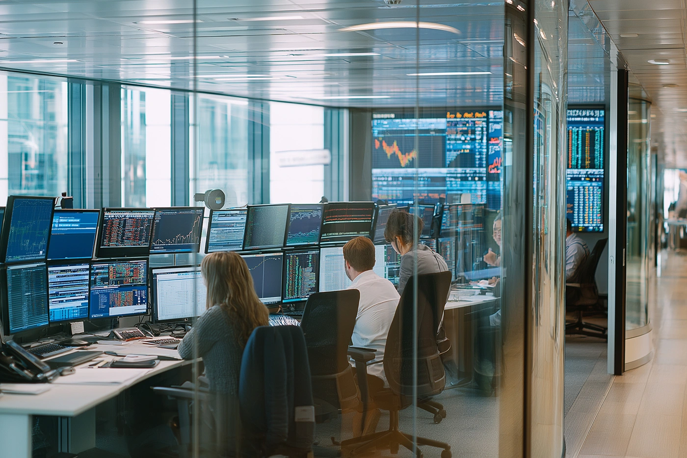 Commodity trading office in a global energy firm